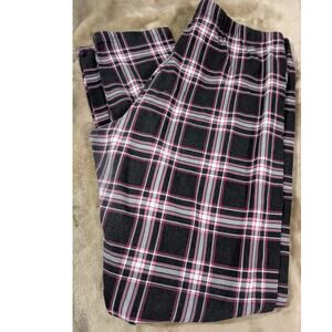 Nobo No Boundaries Womens Leggings Pants Large L 11-13 PLaid Pink Black Stretch